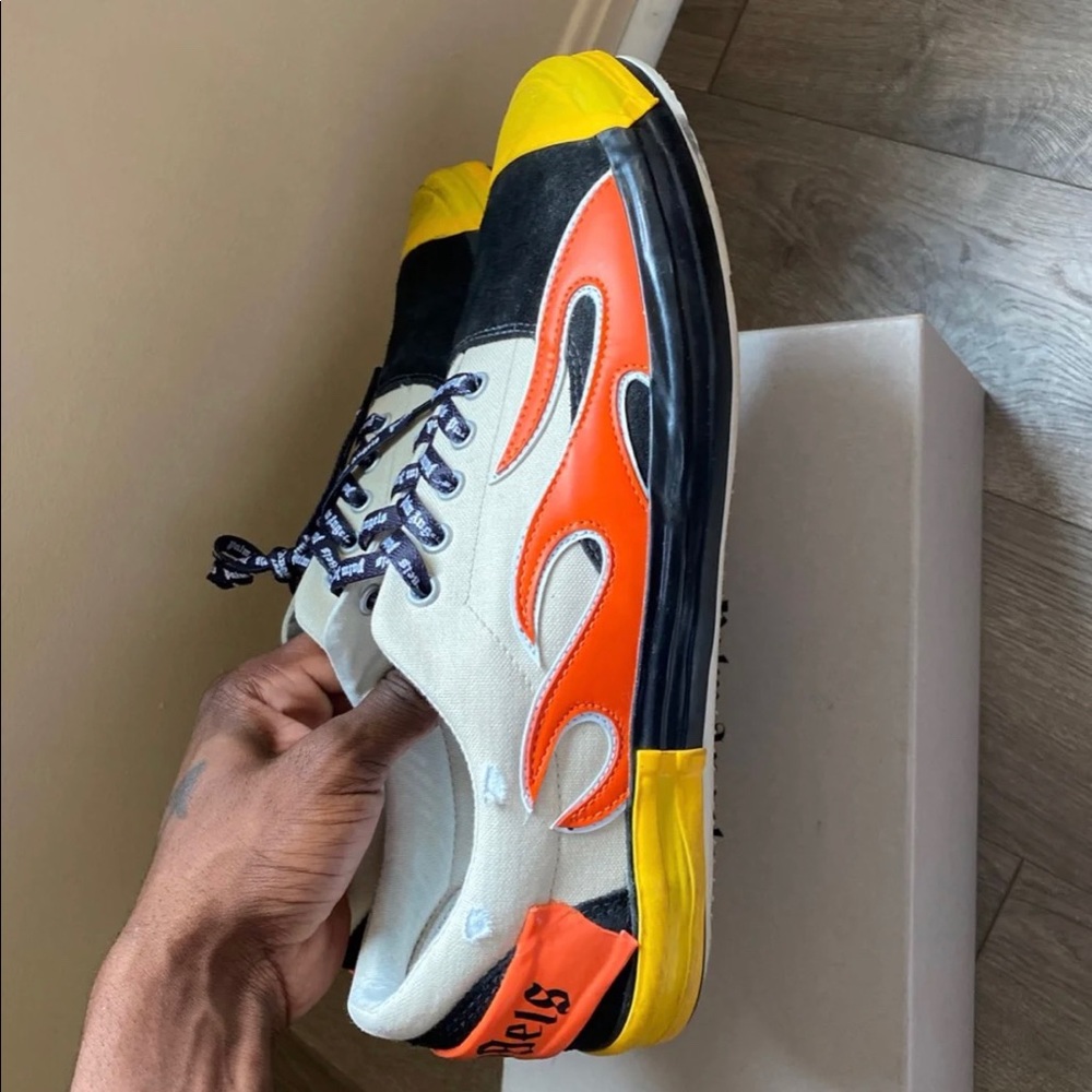 Palm Angels Flames(Low) Beige Sneaker